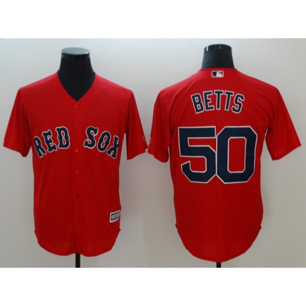 Boston Red Sox #50 Mookie Betts Red Cool Base Stitched Jersey
