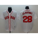 Boston Red Sox #28 J.D. Martinez White Cool Base Stitched Jersey