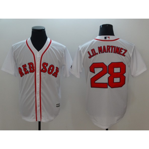 Boston Red Sox #28 J.D. Martinez White Cool Base Stitched Jersey