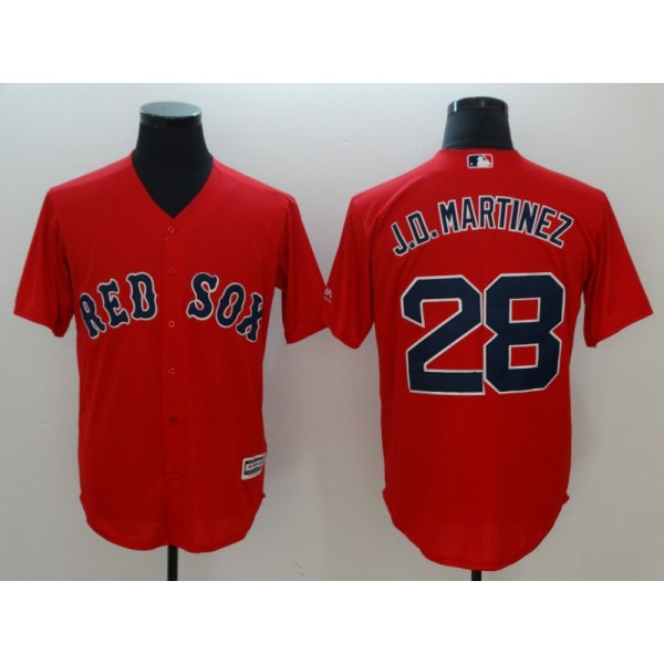 Boston Red Sox #28 J.D. Martinez Red Cool Base Stitched Jersey