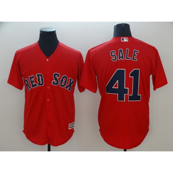 Boston Red Sox #41 Chris Sale Majestic Scarlet Cool Base Player Stitched Jersey