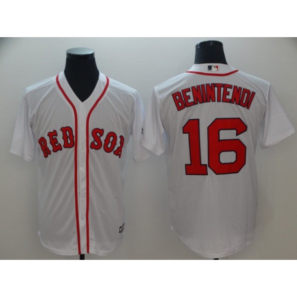 Boston Red Sox #16 Andrew Benintendi Majestic White Cool Base Player Stitched Jersey