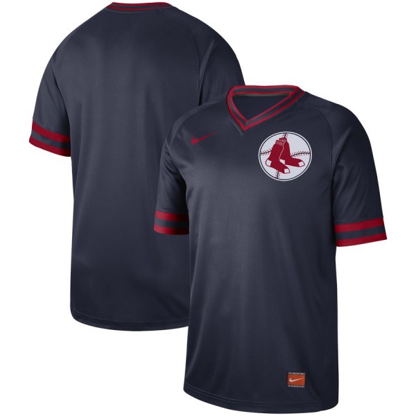 Boston Red Sox Blank Navy Cooperstown Collection Legend Stitched Jersey