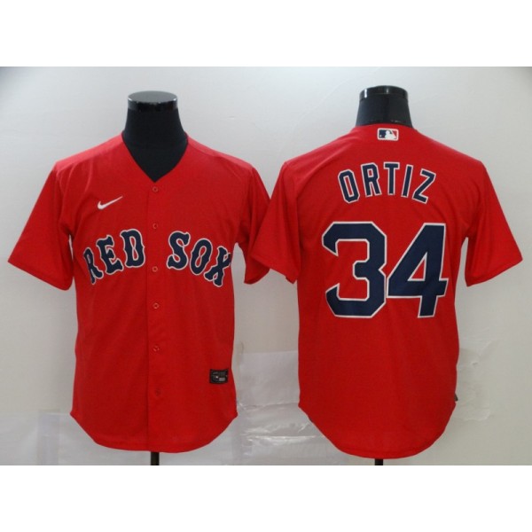 Boston Red Sox #34 David Ortiz Red Cool Base Stitched Jersey