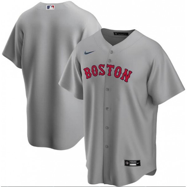 Boston Red Sox Grey Cool Base Stitched Jersey