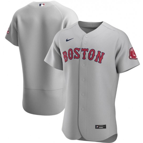 Boston Red Sox Grey Flex Base Stitched Jersey
