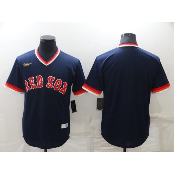 Boston Red Sox Navy Stitched Baseball Jersey