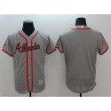 Braves Blank Grey Fashion Stars Stripes Flexbase Authentic Stitched Jersey