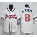 Braves #8 Jace Peterson White Flexbase Authentic Collection Stitched Jersey