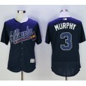 Braves #3 Dale Murphy Navy Blue Flexbase Authentic Collection Stitched Jersey