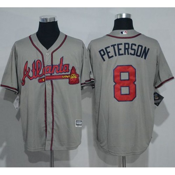 Braves #8 Jace Peterson Grey New Cool Base Stitched Jersey