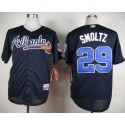 Braves #29 John Smoltz Blue Cool Base Stitched Jersey
