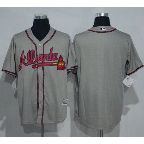 Braves Blank Grey New Cool Base Stitched Jersey