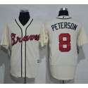 Braves #8 Jace Peterson Cream New Cool Base Stitched Jersey
