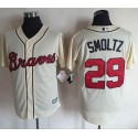 Braves #29 John Smoltz Cream New Cool Base Stitched Jersey