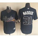 Braves #31 Greg Maddux Blue New Cool Base Stitched Jersey
