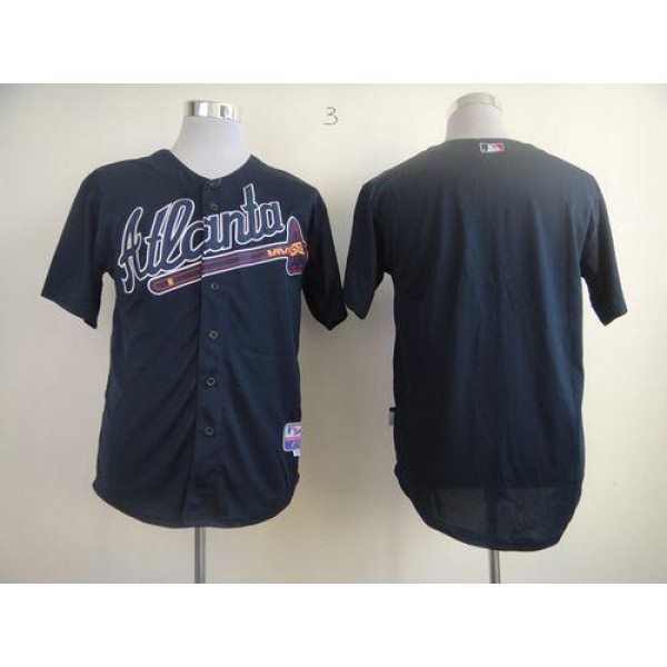 Braves Blank Blue Alternate Stitched Jersey