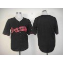 Braves Blank Black Fashion Stitched Jersey