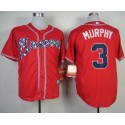 Braves #3 Dale Murphy Red Cool Base Stitched Jersey