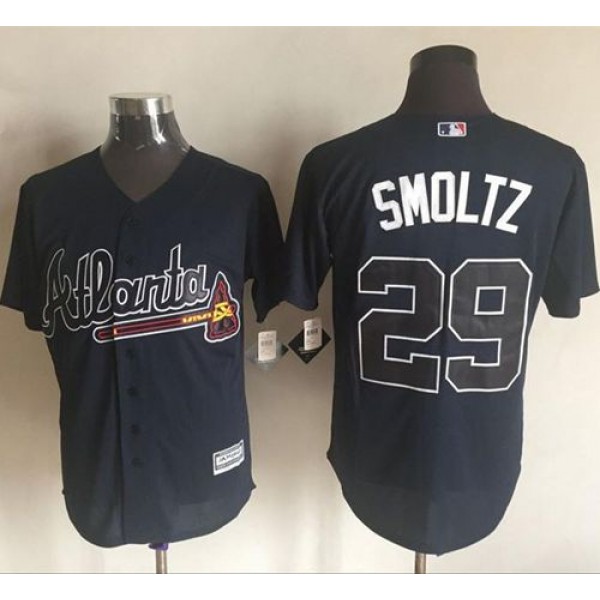 Braves #29 John Smoltz Blue New Cool Base Stitched Jersey