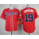 Braves #19 Andrelton Simmons Red Cool Base Stitched Jersey