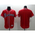 Braves Blank Red Flexbase Authentic Collection Stitched Jersey