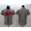 Braves Blank Grey Flexbase Authentic Collection Stitched Jersey
