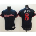 Brewers #8 Ryan Braun Navy Blue Fashion Stars Stripes Flexbase Authentic Stitched Jersey