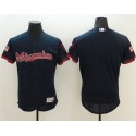 Brewers Blank Navy Blue Fashion Stars Stripes Flexbase Authentic Stitched Jersey
