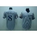 Brewers #8 Ryan Braun Stitched Grey Jersey