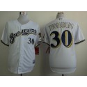 Brewers #30 Tyler Thornburg White Cool Base Stitche Jersey