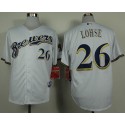Brewers #26 Kyle Lohse White Cool Base Stitched Jersey