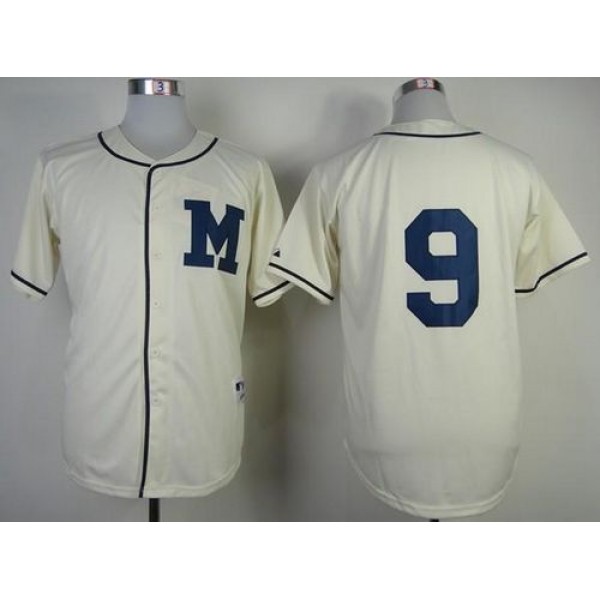 Brewers #9 Jean Segura Cream 1913 Turn Back The Clock Stitched Jersey