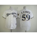 Brewers #59 John Axford White Cool Base Stitched Jersey