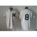 Brewers #8 Ryan Braun Cream 1913 Turn Back The Clock Stitched Jersey