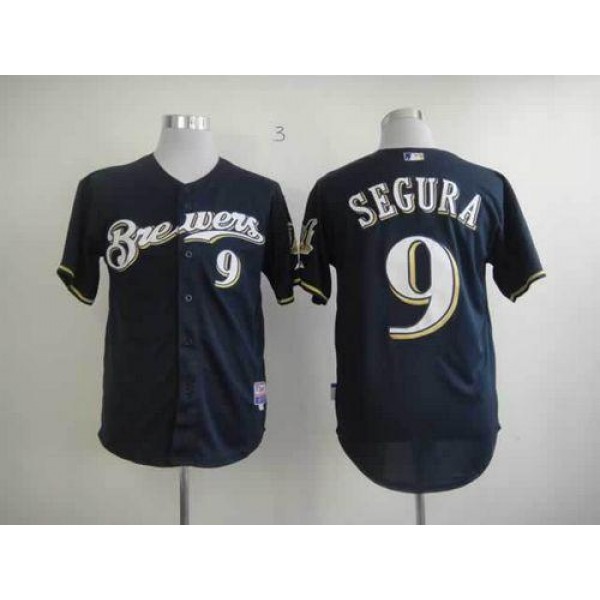 Brewers #9 Jean Segura Blue Cool Base Stitched Jersey