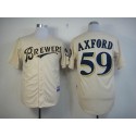Brewers #59 John Axford Cream YOUniform Cool Base Stitched Jersey