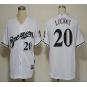 Brewers #20 Jonathan Lucroy White Cool Base Stitched Jersey