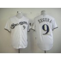 Brewers #9 Jean Segura White Cool Base Stitched Jersey