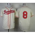 Brewers #8 Ryan Braun Cream 1948 Turn Back The Clock Stitched Jersey