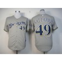 Brewers #49 Yovani Gallardo Stitched Grey Jersey