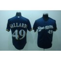 Brewers #49 Yovani Gallardo Stitched Blue Jersey