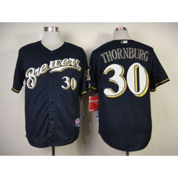 Brewers #30 Tyler Thornburg Blue Cool Base Stitched Jersey