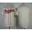 Brewers Blank Cream 1948 Turn Back The Clock Stitched Jersey