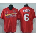Cardinals #6 Stan Musial Red New Cool Base Stitched Jersey
