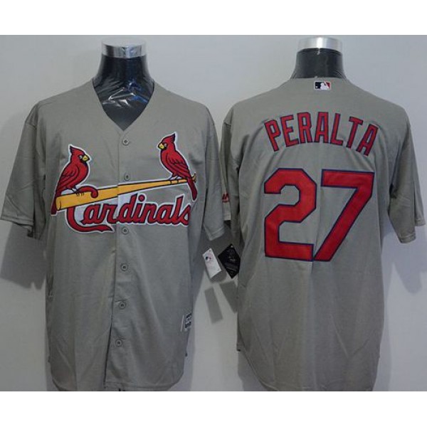 Cardinals #27 Jhonny Peralta Grey New Cool Base Stitched Jersey