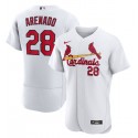 St. Louis Cardinals #28 Nolan Arenado White Flex Base Stitched Jersey
