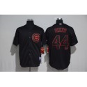 Chicago Cubs #44 Anthony Rizzo Black Strip Stitched Jersey