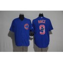 Chicago Cubs #9 Javier Baez Blue Team Logo Print Cool Base Stitched Jersey