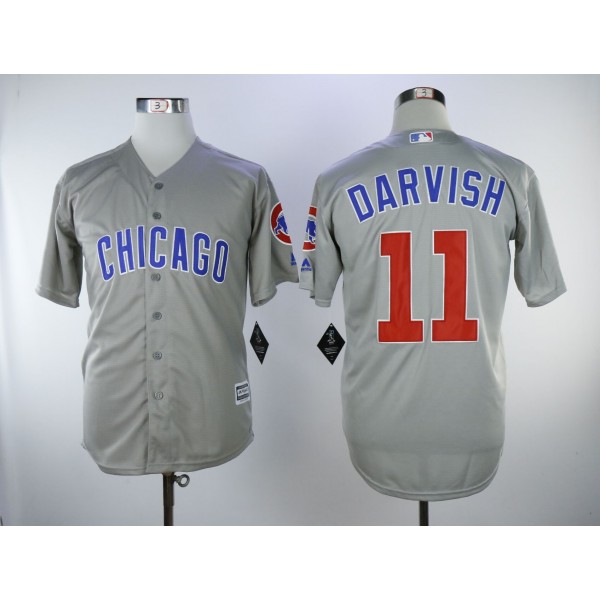 Chicago Cubs #11 Yu Darvish Gray Cool Base Stitched Jersey